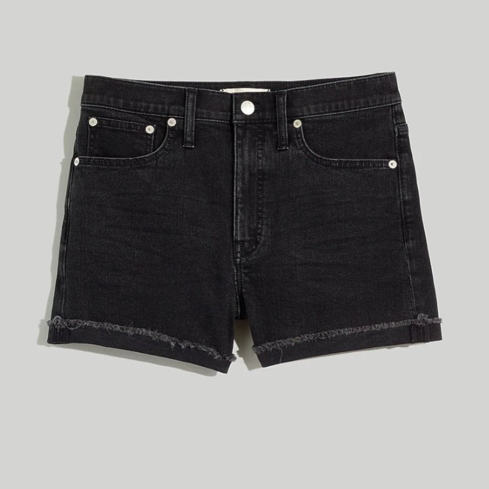 High-Rise Denim Shorts